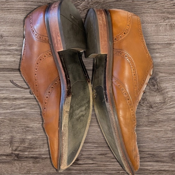 COLE HAAN Oxfords Men Size 9 Brown Leather dress shoe derby golf sport Grand OS - Picture 6 of 7